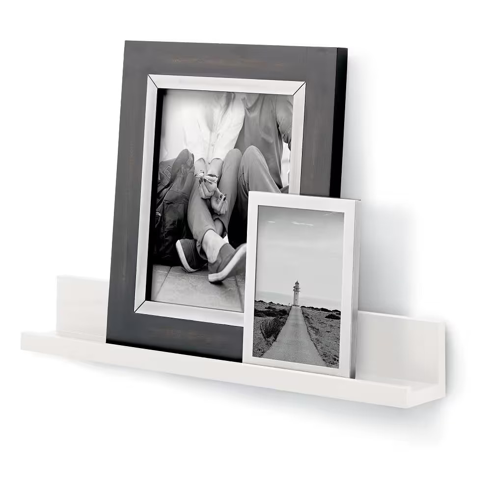 Picture Ledge, Quartz, Damage Free Decorating, 1 Ledge and 10 Command Strips