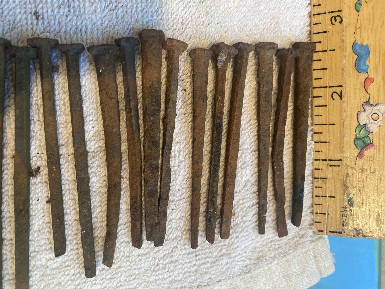 Antique Vtg Square Nails Lot 1 1/2” To 3” Almost 4#