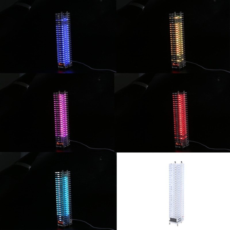 Auditory Spectrum Tower Set Voice Controlled 7 Color Display LED Leveling