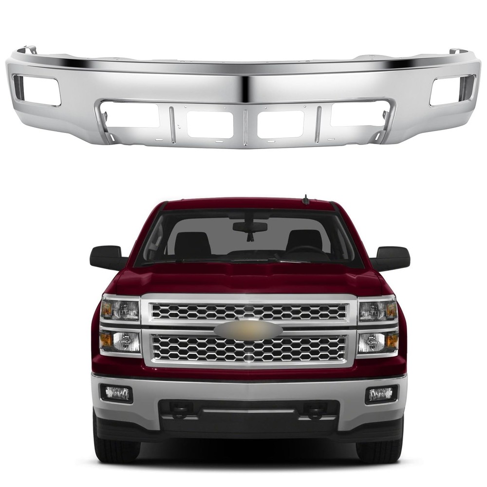 Front Bumper 2014-2015 Silverado 1500 Primed Chrome