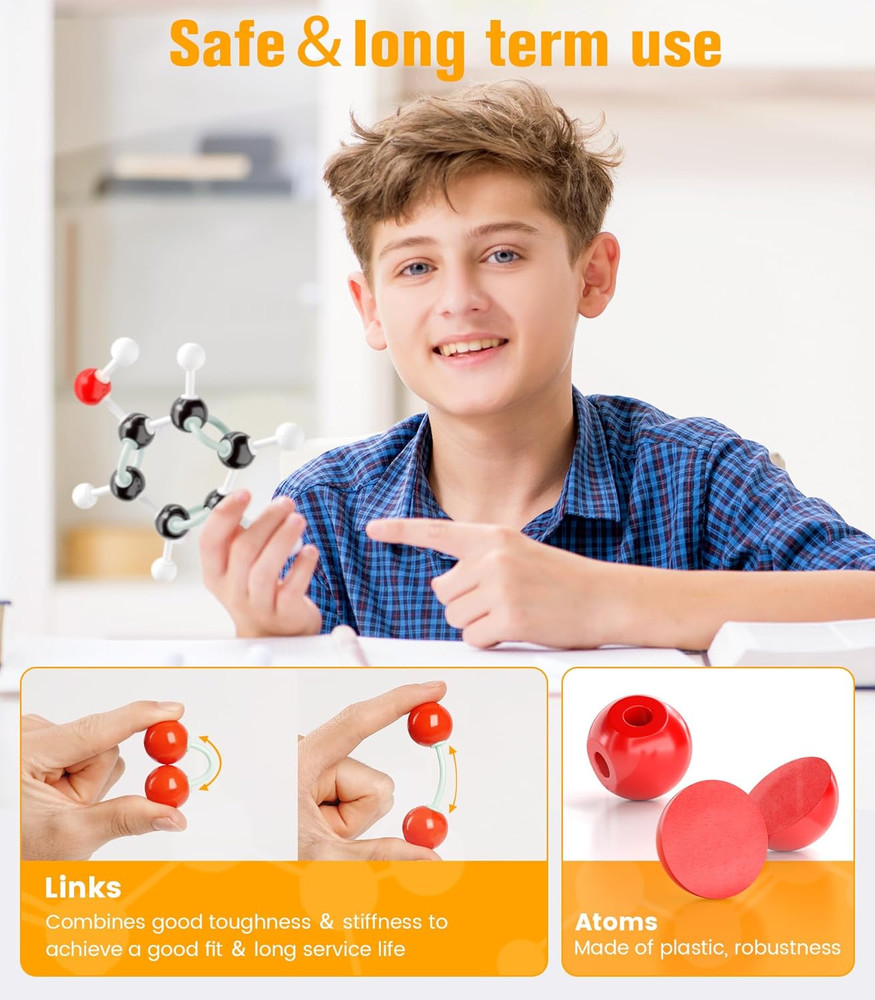 Organic Chemistry Model Kit-404 PCS Portable Molecular Kit Classes Atomic Supply