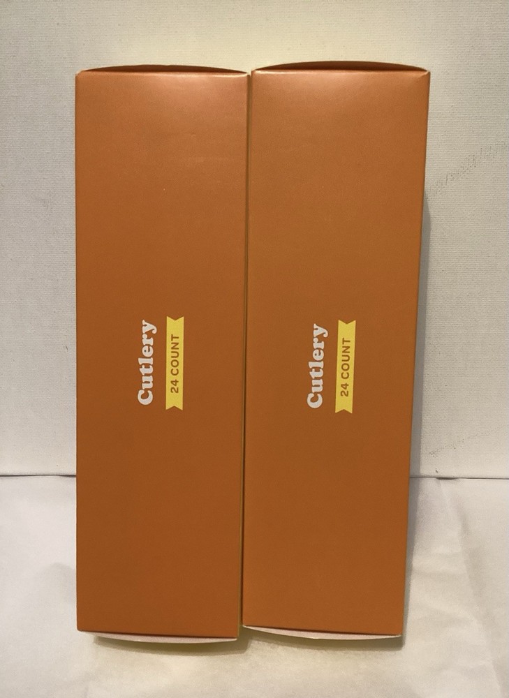 Two Boxes Sun Squad Blue Disposable Flatware 24ct Each