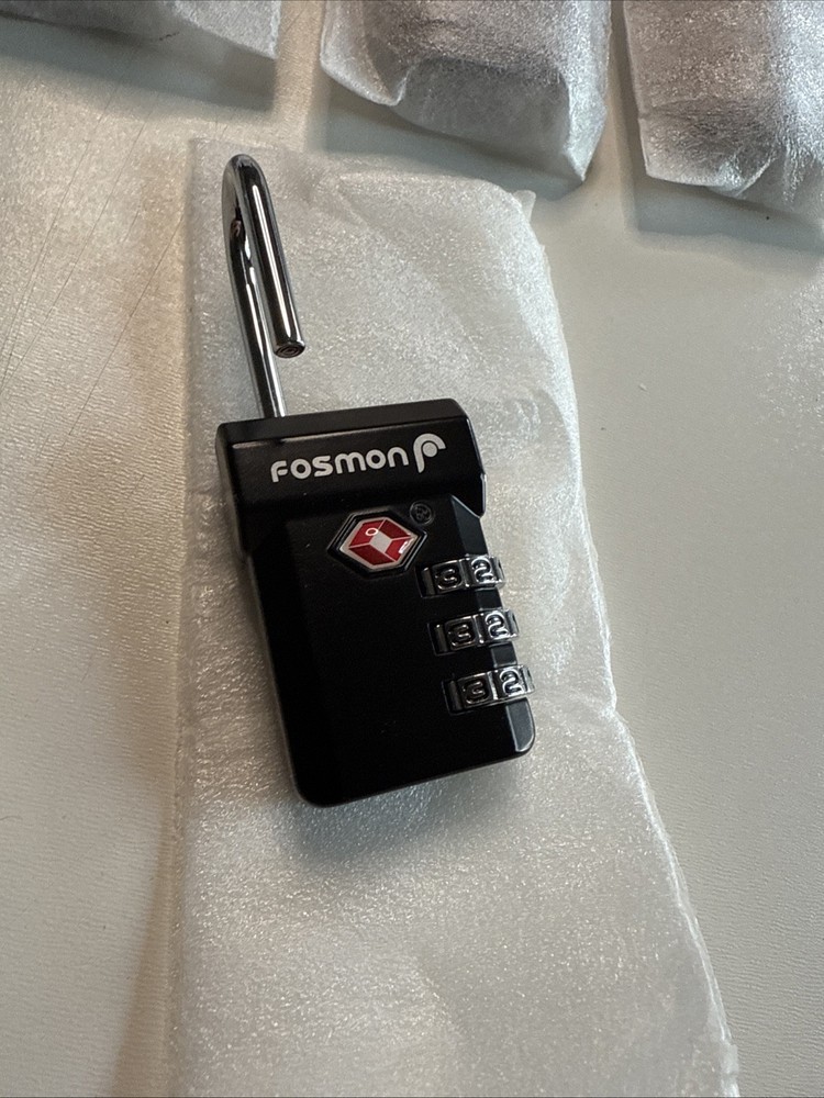 Fosmon [4 PACK] 3 Digit Combo TSA Approved Open Alert Indicator Luggage Lock
