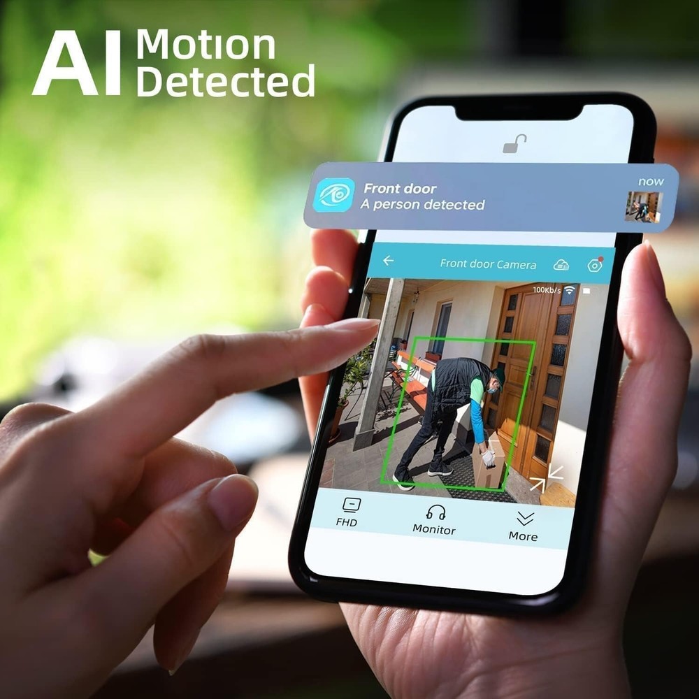 2pc Solar Security Cameras Wireless Outdoor, 2K Battery Powered Security Camera