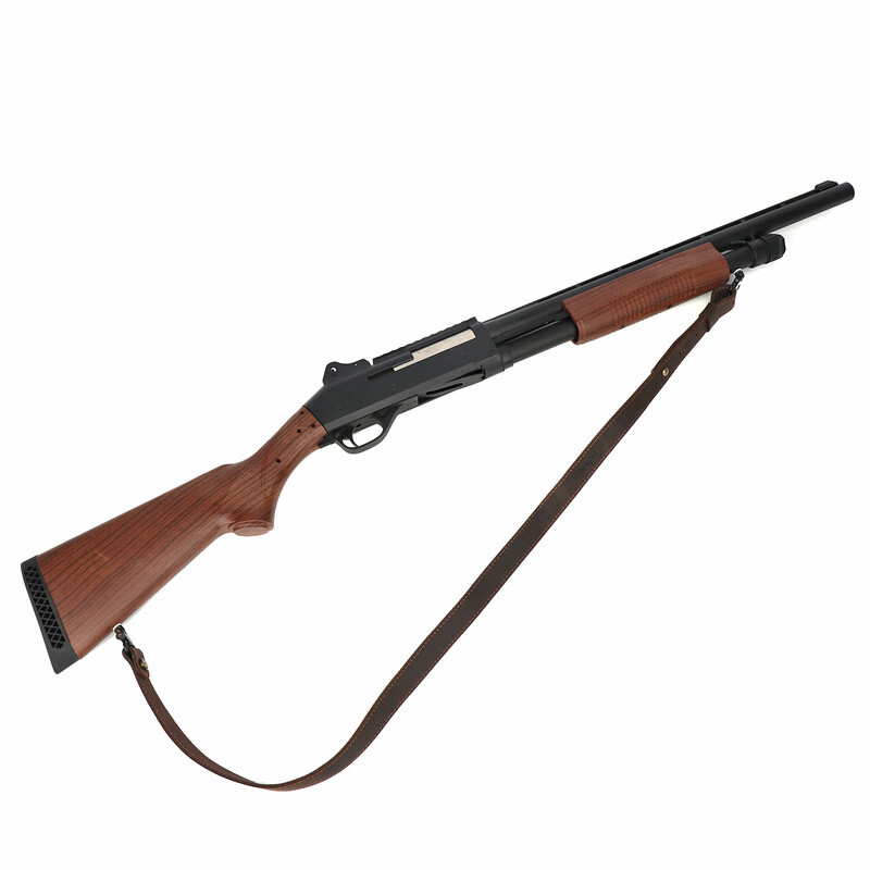 Tourbon Buffalo Leather Rifle Gun Sling_Crazy Horse Adjustable Handmade_1" Wide