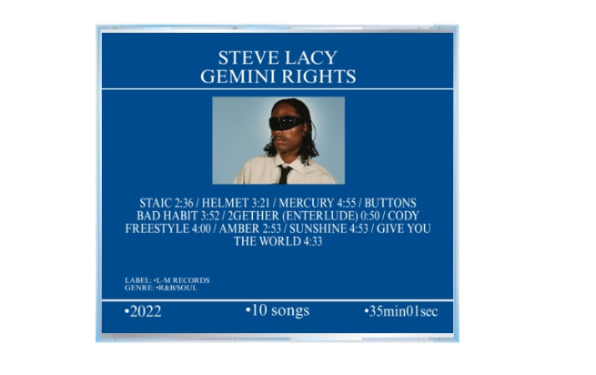 Steve Lacy - Gemini Rights CD