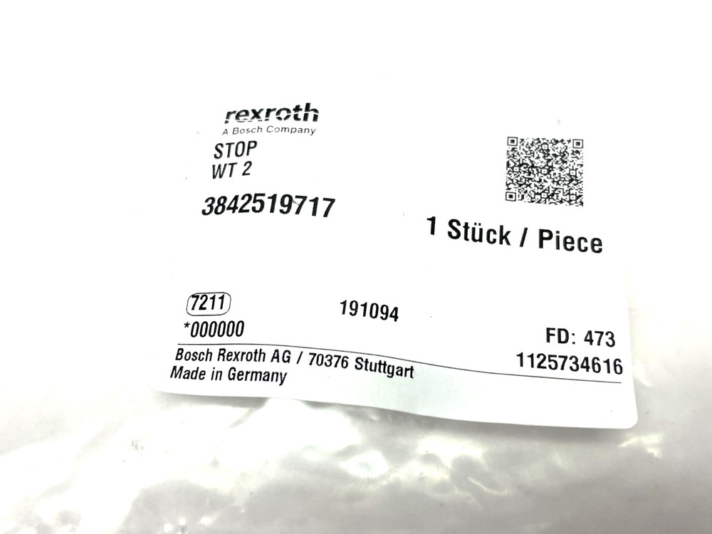 Bosch Rexroth 3842519717 Stop Module WT 2