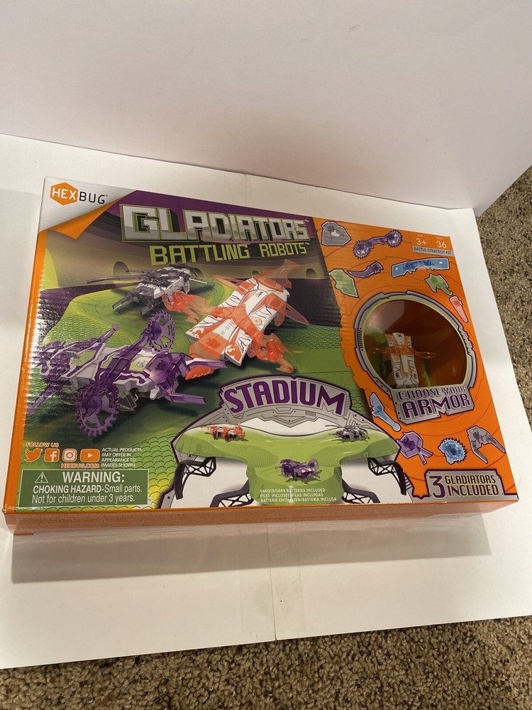 HEXBUG Gladiators Battling Robots Stadium Battle Strategy Kit W/3 Gladiators