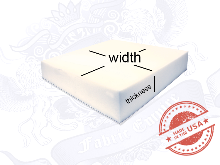 6" inches thick x 26.50" width x 30" long MEDIUM DENSITY FOAM SHEET