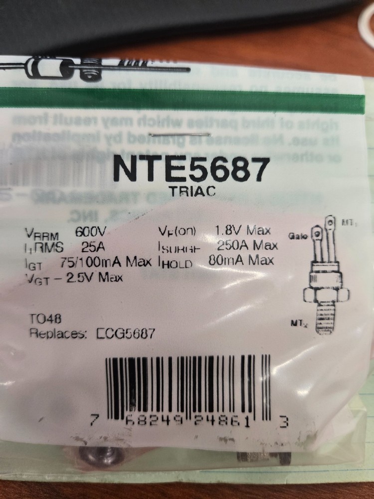 NTE5687 TRIAC