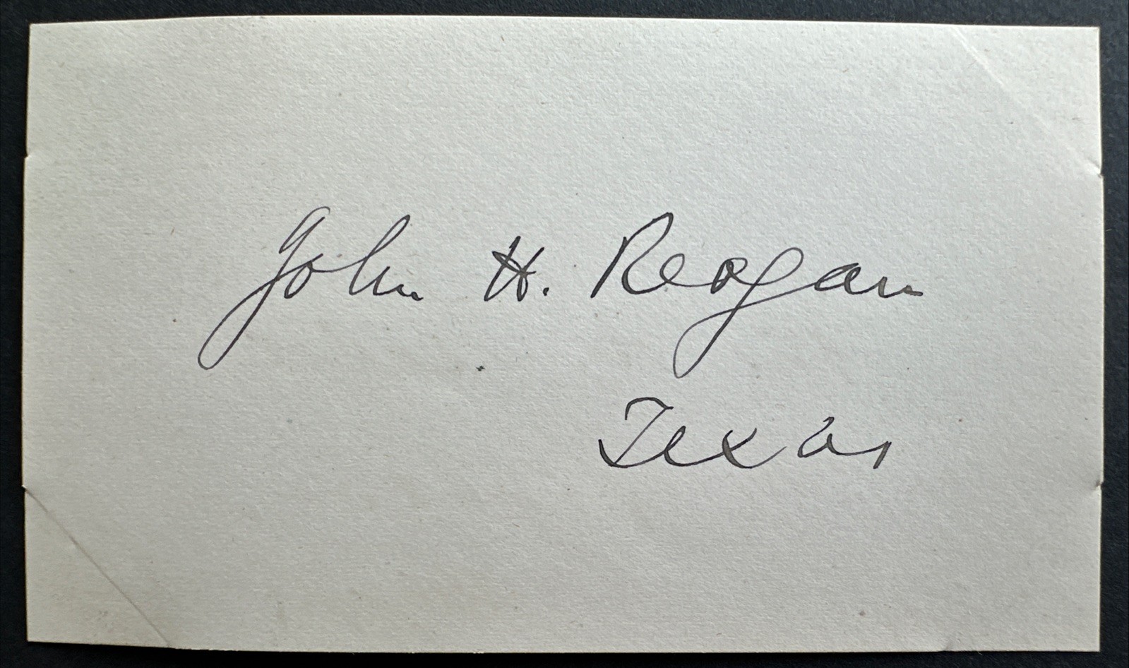 John H Reagan Confederate Postmaster General Autograph Texas Civil War Signed