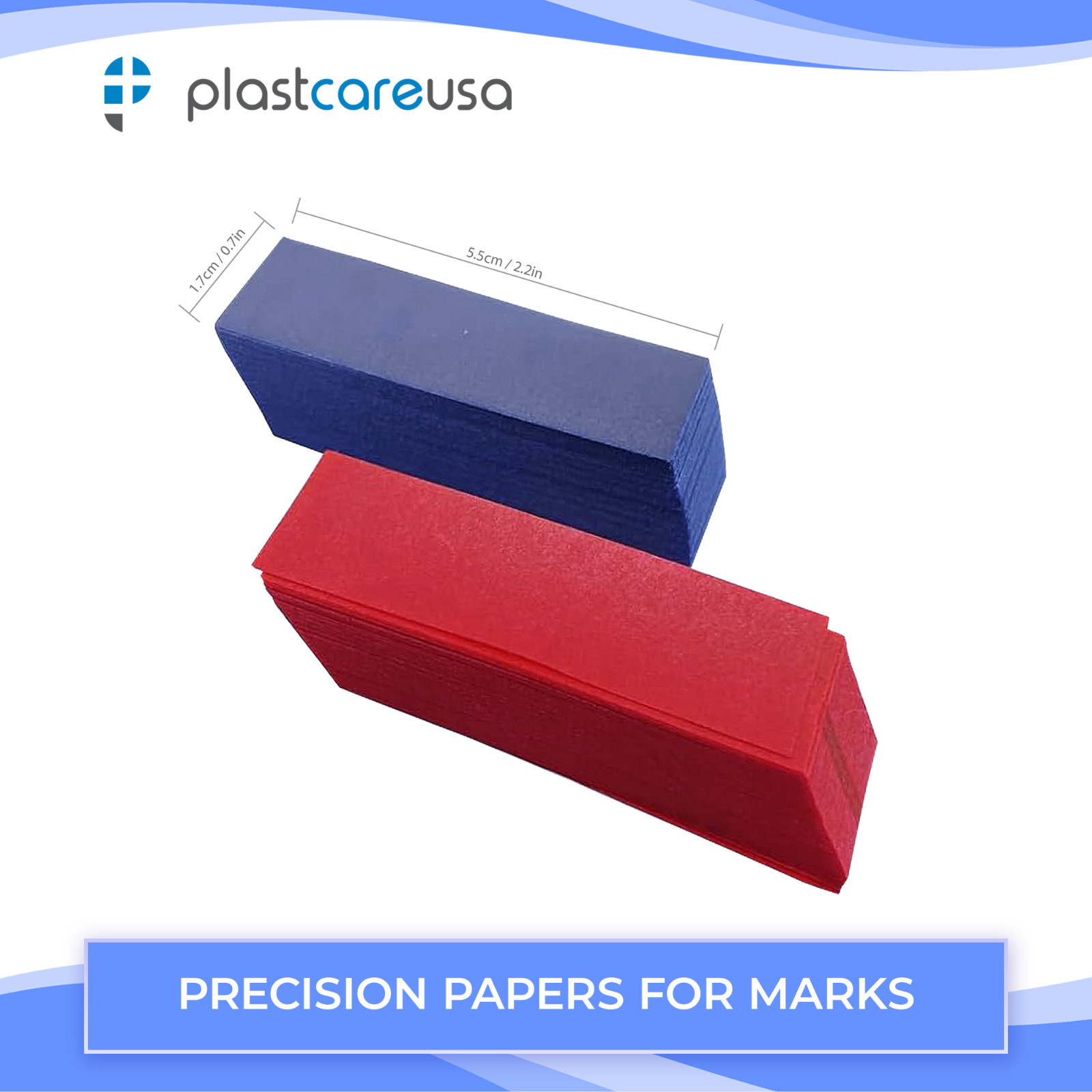 Dental Articulating Paper Strips Refill 100 microns 55×18 mm 300/Box Red Blue