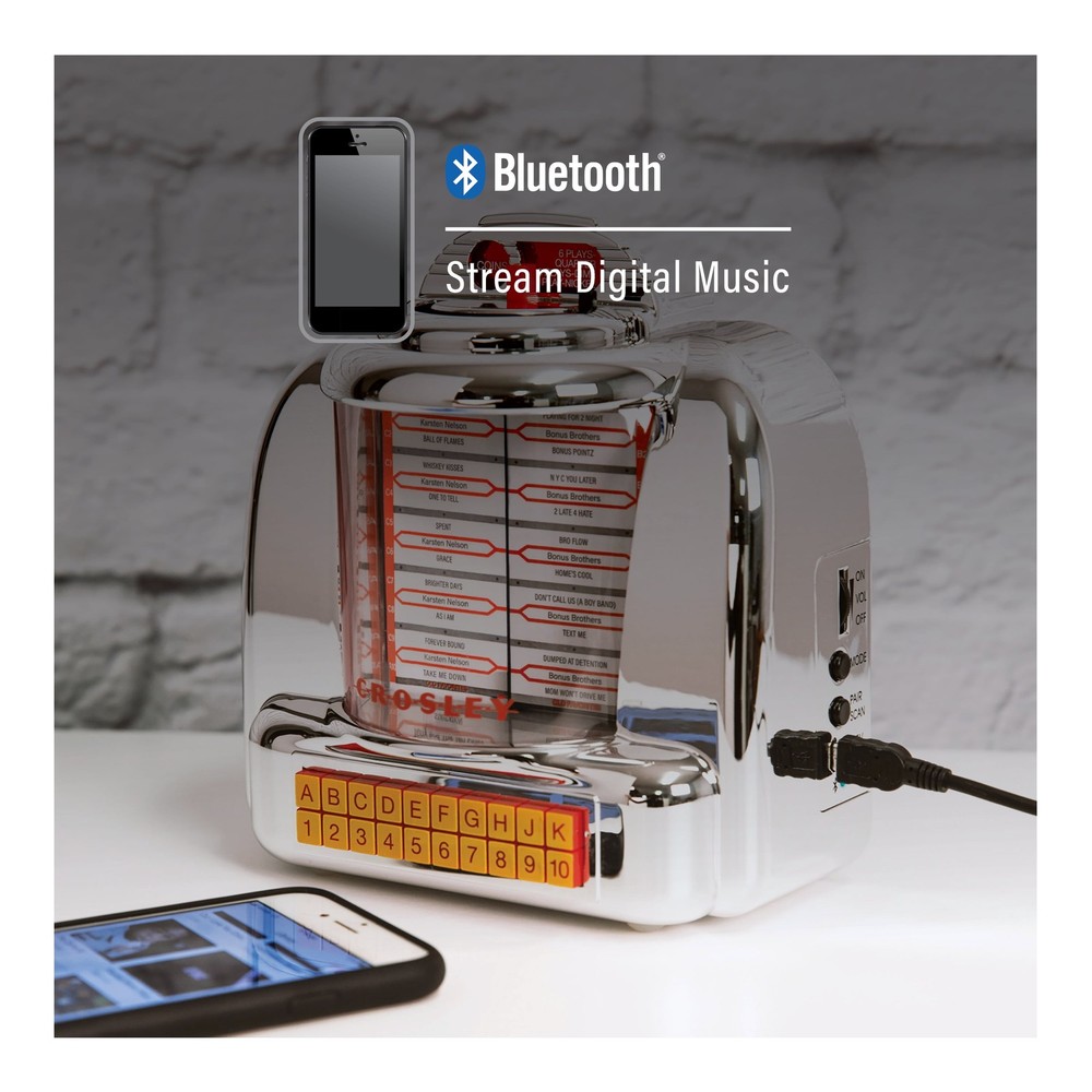 Diner Bluetooth FM Radio Jukebox Multicolor CR1120A-SI