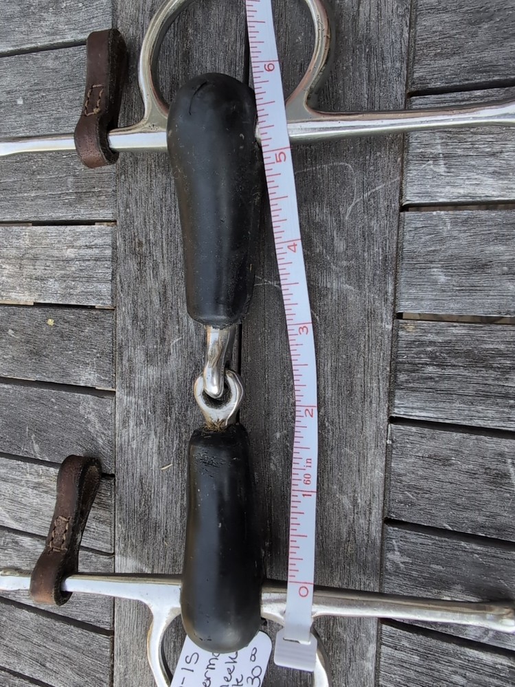 Full Cheek Rubber Mouthed Snaffle, 4.75 Inch