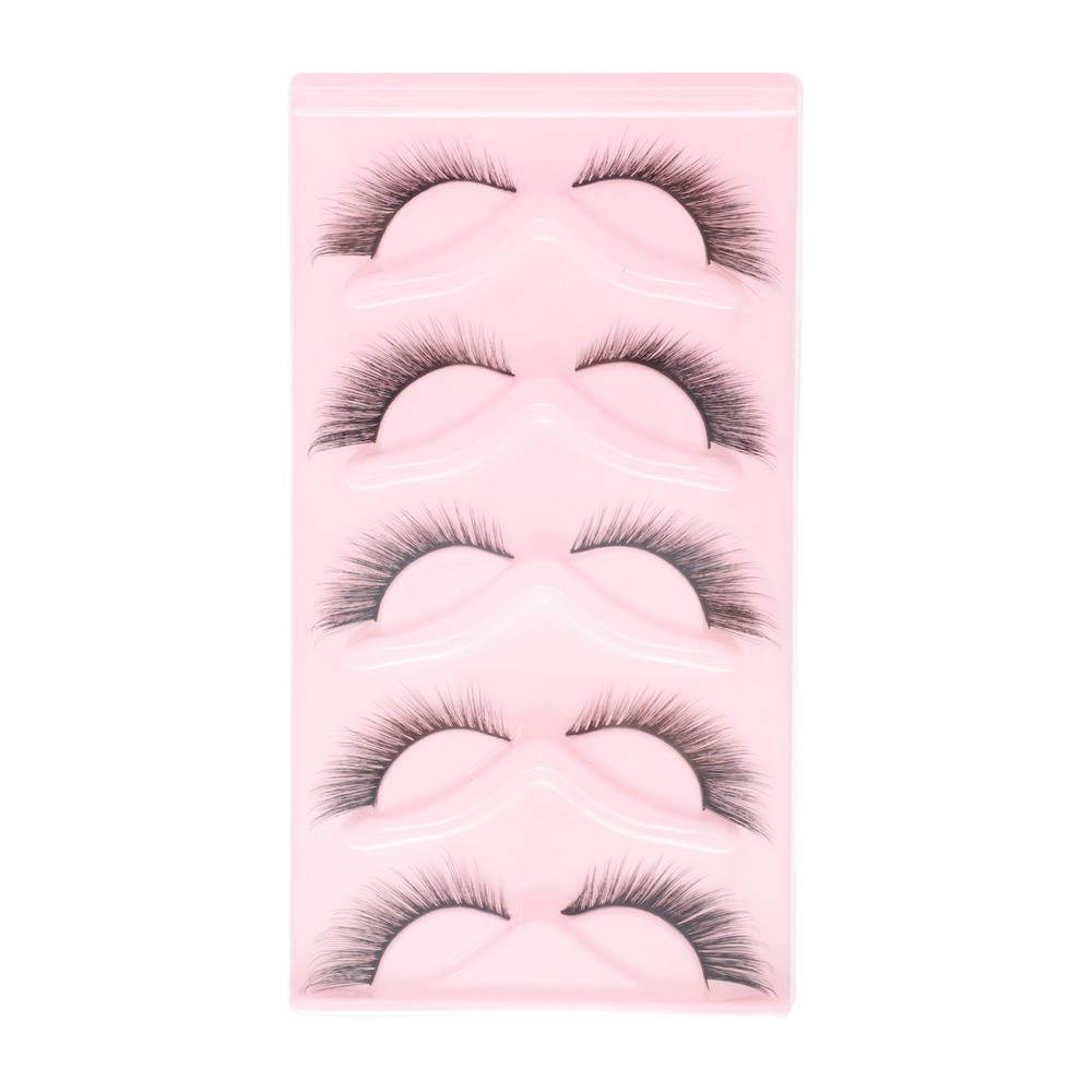 Dense False Eyelashes for Makeup Black XX1 5 Pair