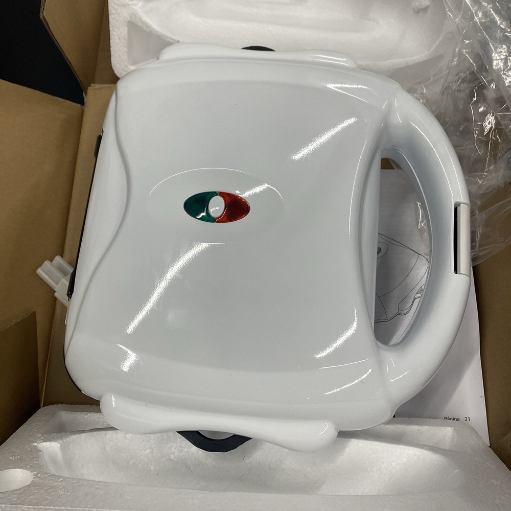 Amazon Basics Waffle Maker 2-Slices White with Non-stick coating - Open Box