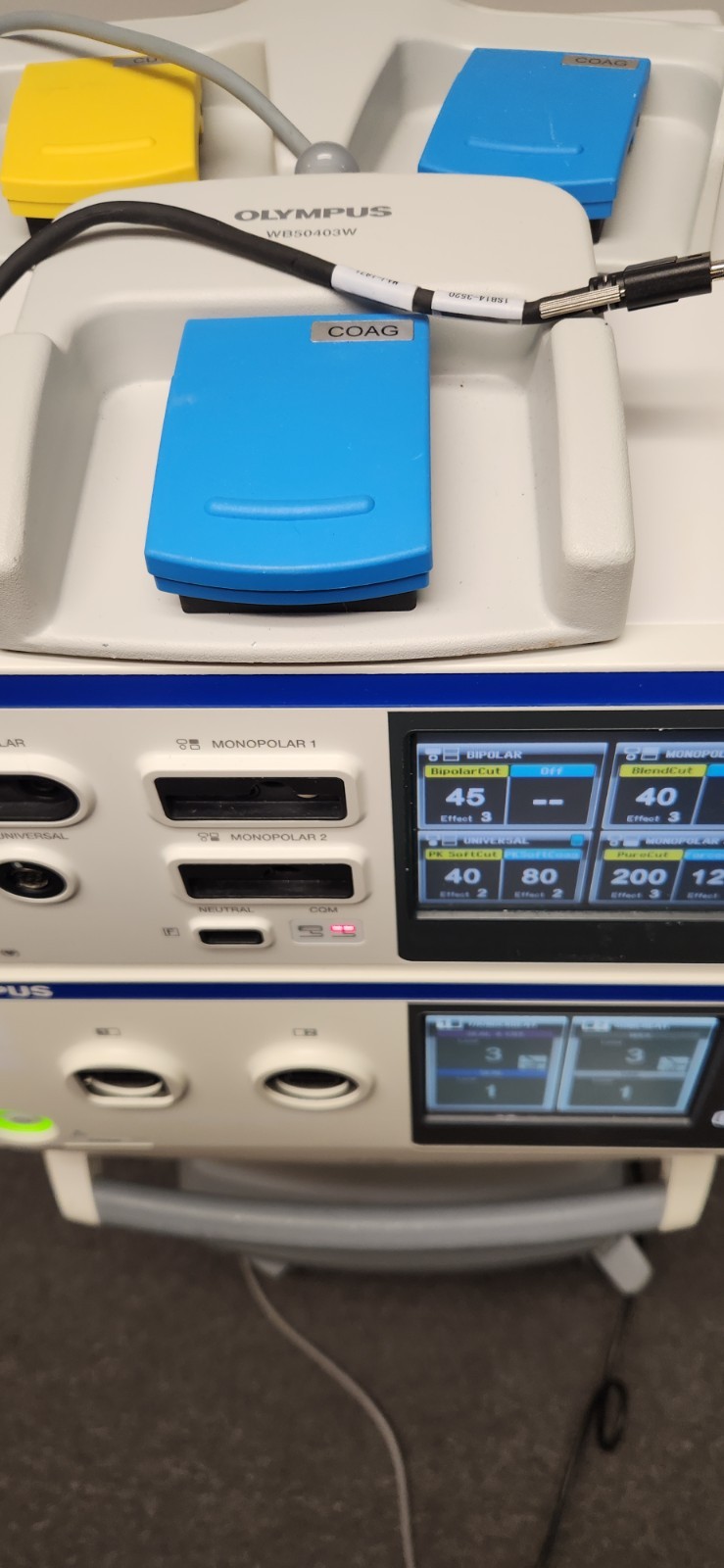 Olympus ESG 400 USG-400 With Both Footswitches, Cart & MAJ-1871 Cable