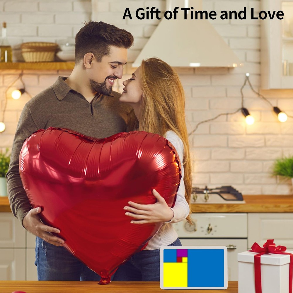 Fibonacci Clock Homeschool Mathematical Timepiece: Table Clock with Dynamic C...