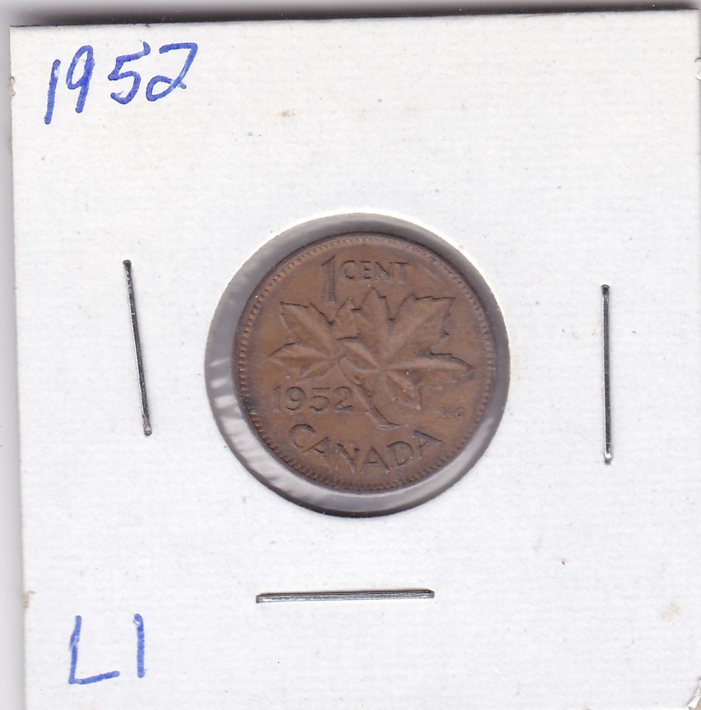 1952 Canada One Cent L1