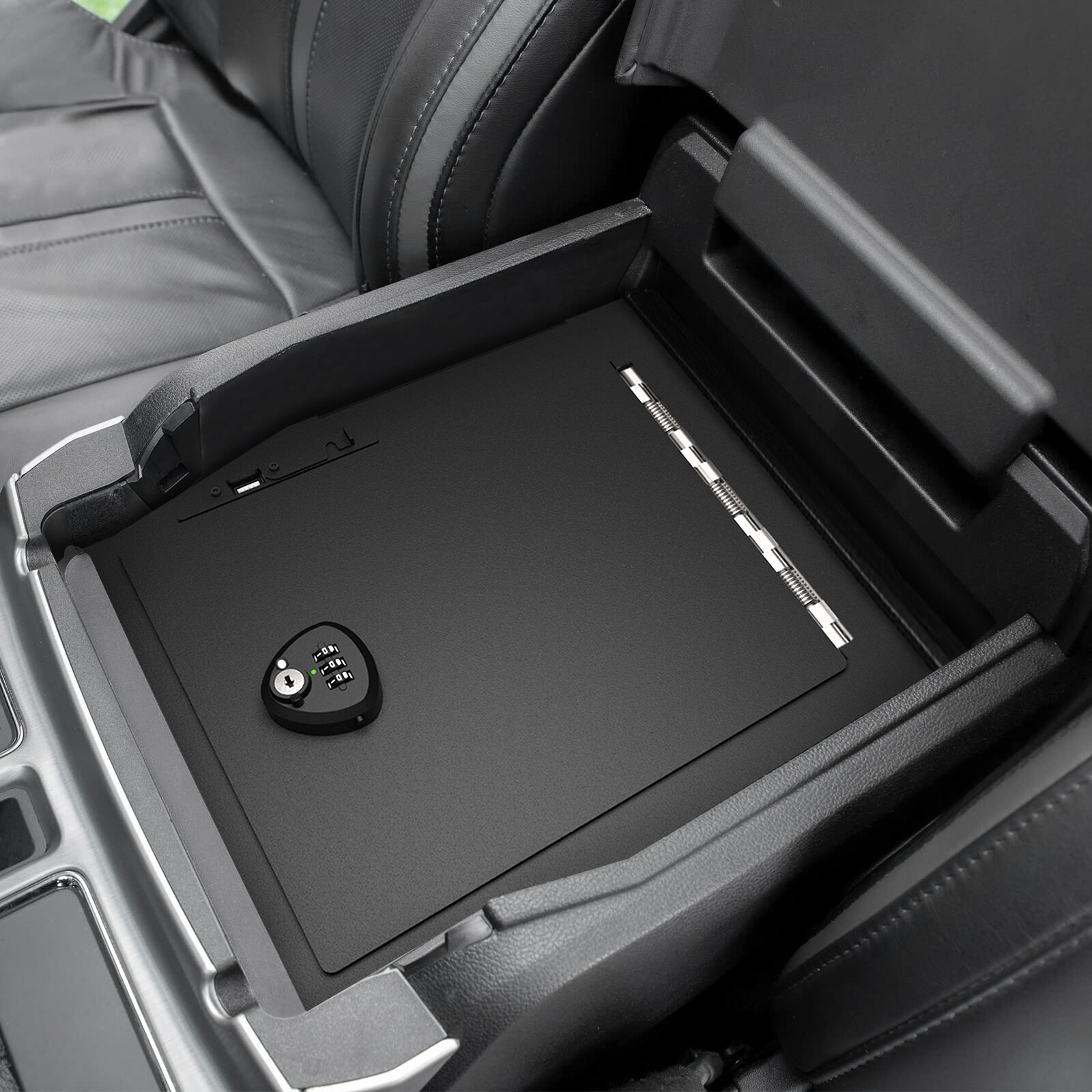 Center Console Safe Vault STORAGE For Ford 15-20 F150 17-21 F250 F350 Super Duty