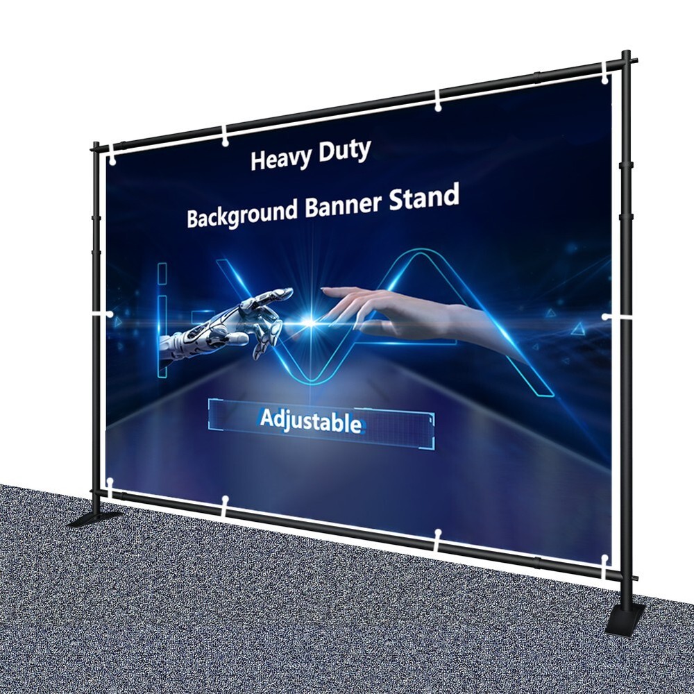 8x10ft Adjustable Step and Repeat Backdrop Stand for Trade Show