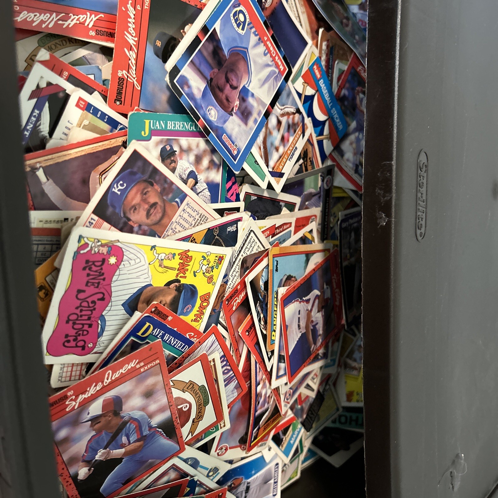 1000pc Vtg Baseball Card Lot, 1980-90’s, Topps, Fleer, Donruss, Upper Deck