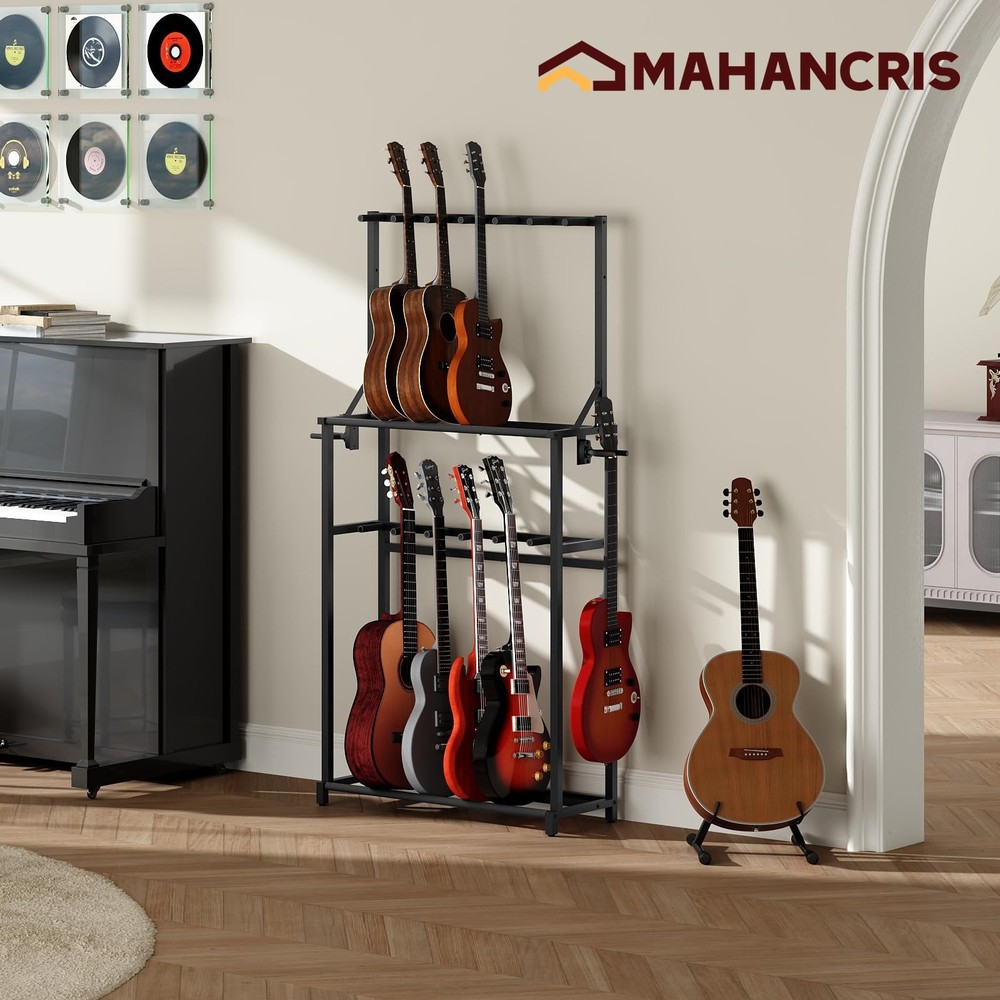 Guitar Stand, Multiple Guitar Rack Holder for Various Instruments, Multi-Inst...