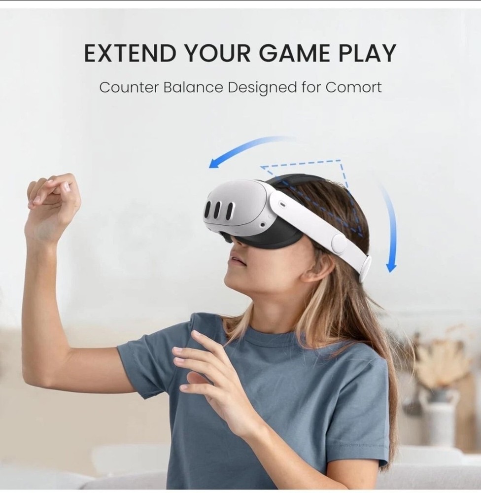 Head Strap for Meta Quest 3 VR Glasses Headset Adjustable Replacement Headband