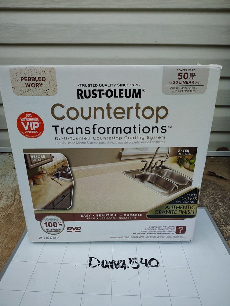 RustOleum 258529 Countertop Transformations Pebbled Ivory 70oz. Kit New Open Box