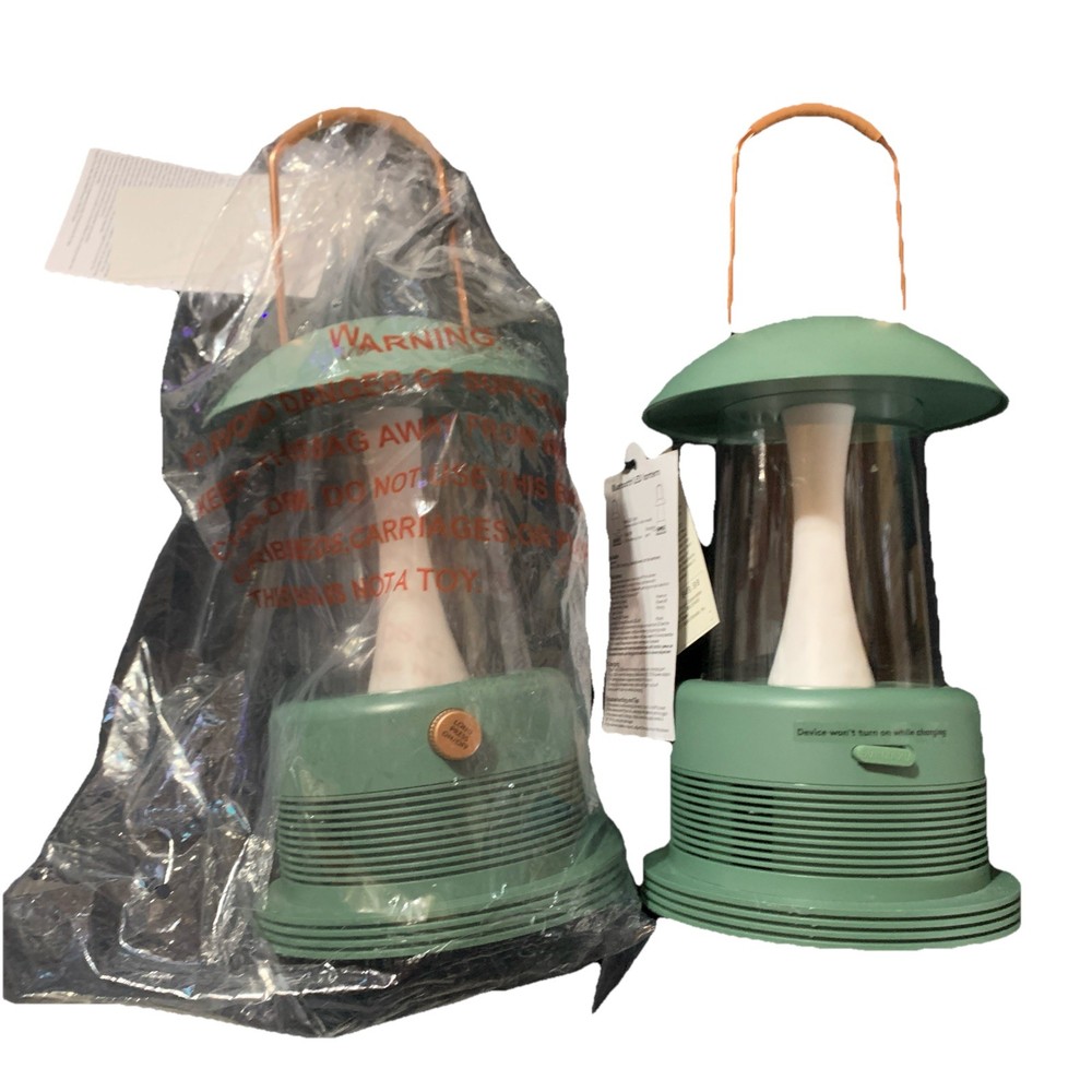 Hearth & Hand Portable LED Green Rechargeable Table Lantern w/ Bluetooth Speaker