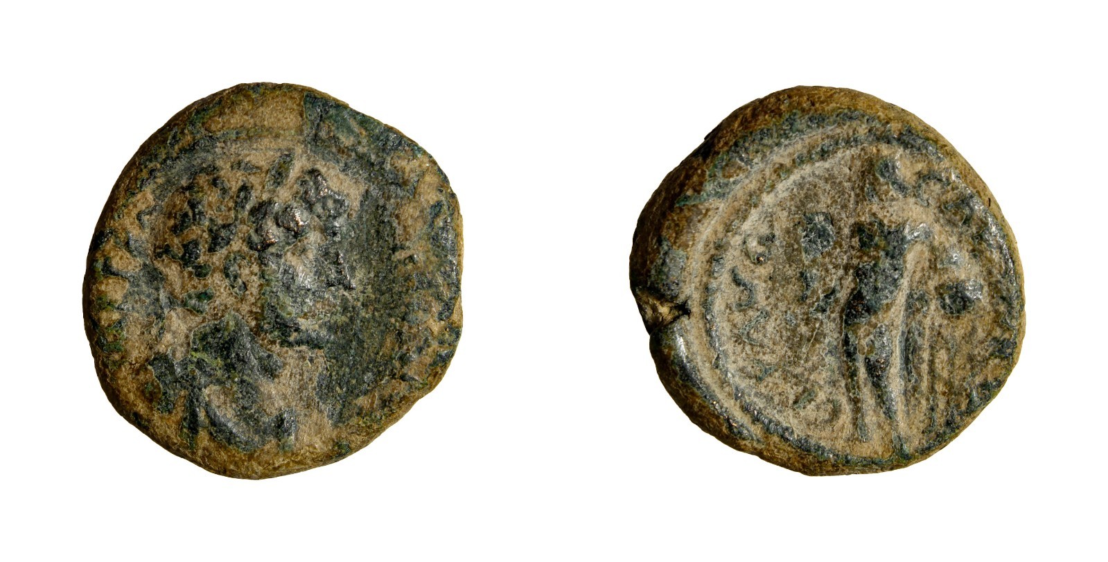 RARE Judaea. Hadrian Æ 17mm of Caesarea Maritima. 117-138 CE. Roman Coin