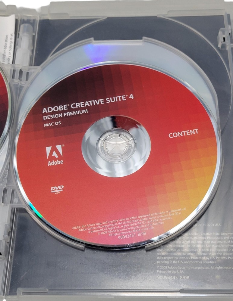 Adobe Creative Suite 4 CS4 Design Premium MAC OS Student Version W/ Product Code