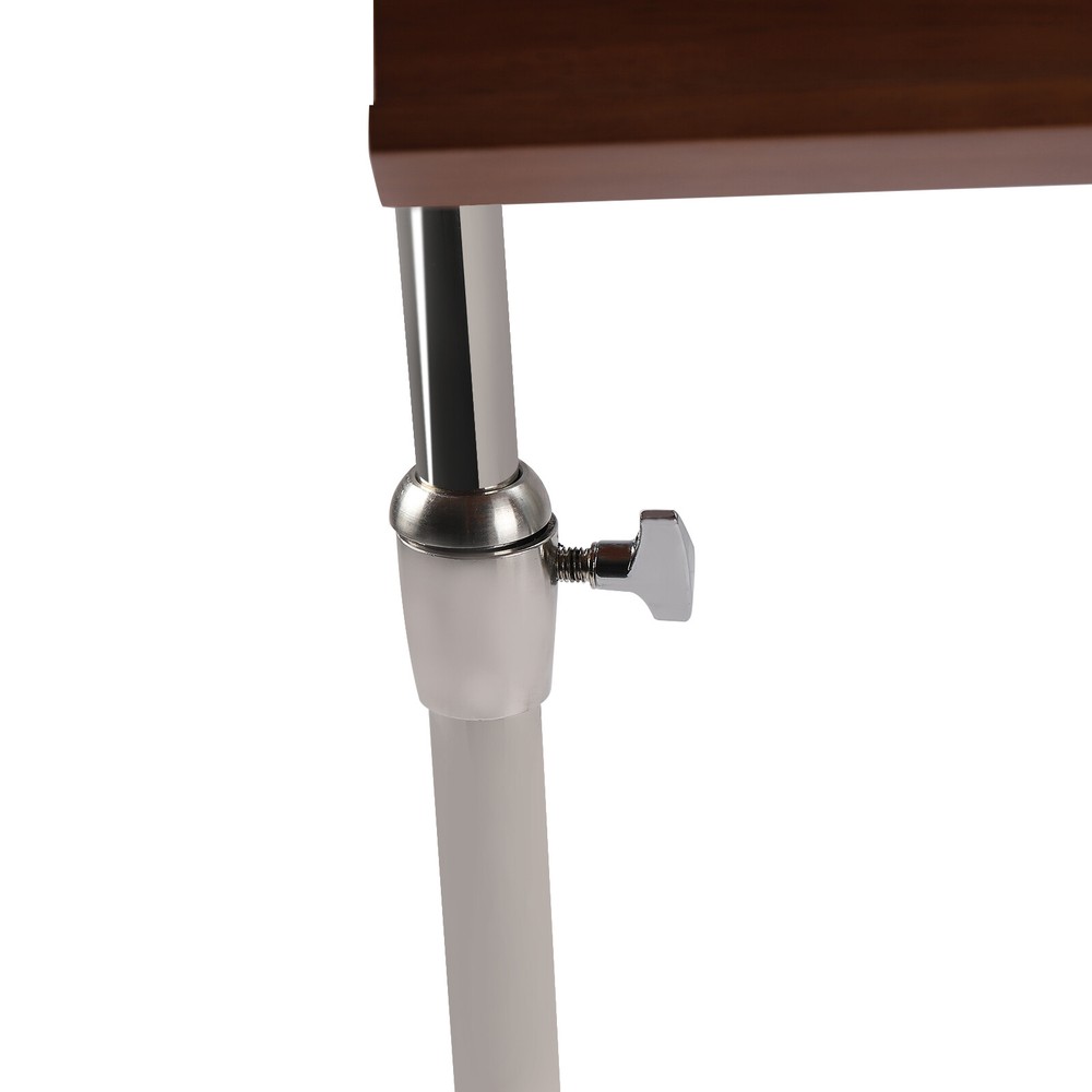Angle Height Adjustable Rolling Laptop Desk Sofa Bed Tray Notebook Table Stand