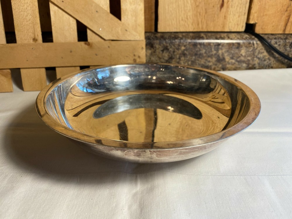 Vintage Silver Plate Round Serving Dish