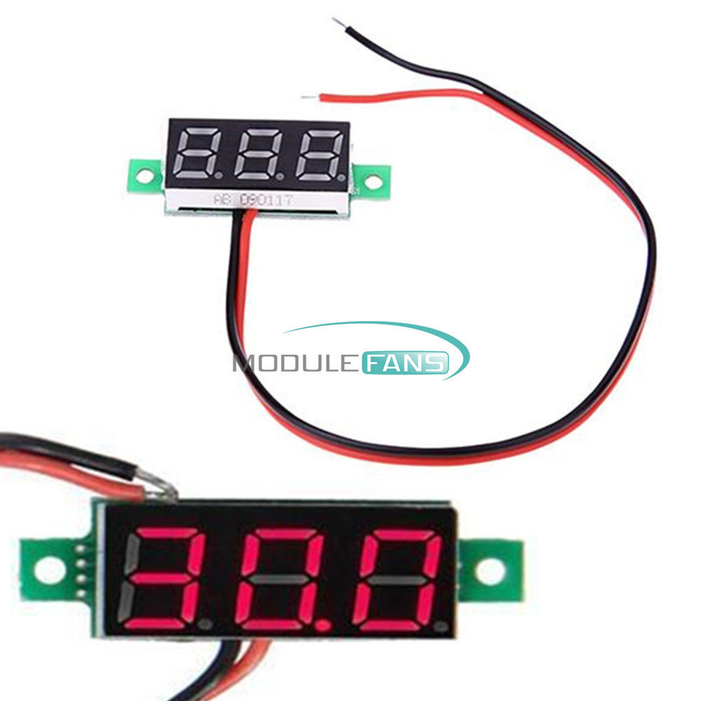 0.28" Digital Voltmeter Panel 2/3 Wires Voltage Mount LED Voltmeter Display