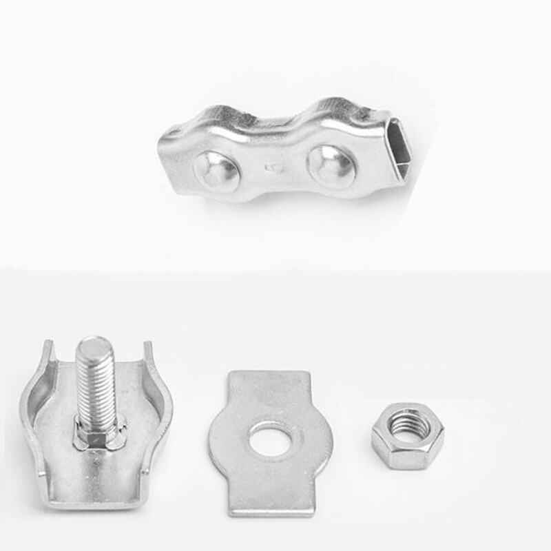 M2-M10 Wire Rope Clamps Cable Caliper Single/Double Clips 316 A4 Stainless Steel