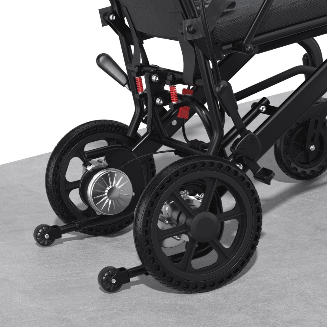 Foldable Lightweight Electric Wheelchair Mobility Powerchair All Terrain Adults