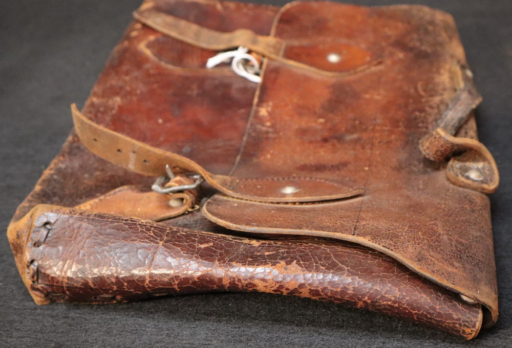 Original WWII British Army Dispatch Riders Briefcase Belfast Dated Maker Marked