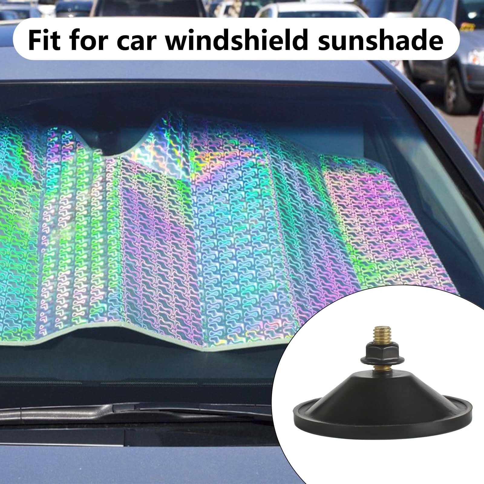 6 Pcs Heavy Duty Black Suction Cups with M6 x 14 Thread Screw, Clear PVC, Extra