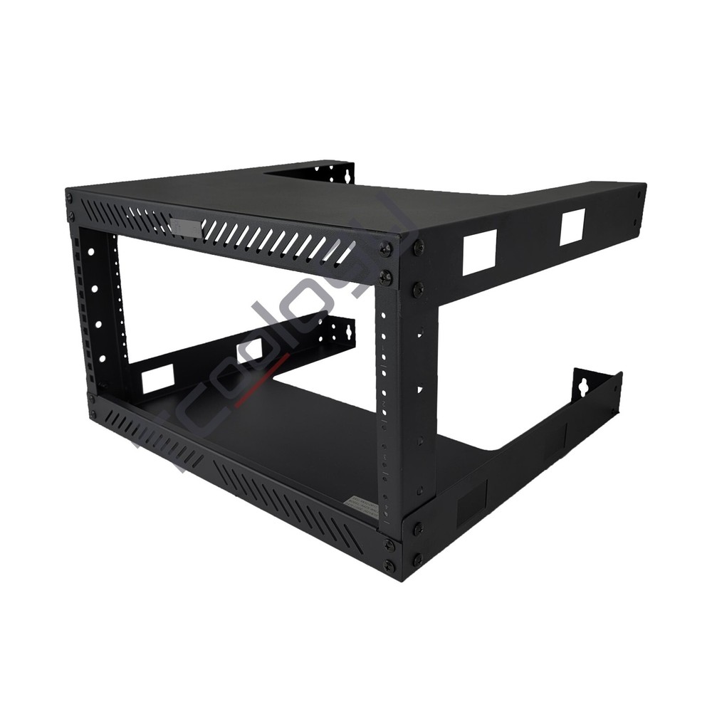 TCoology 4U Wall Mount Open Frame 19'' Server Rack Threaded 17.5 Inch Depth