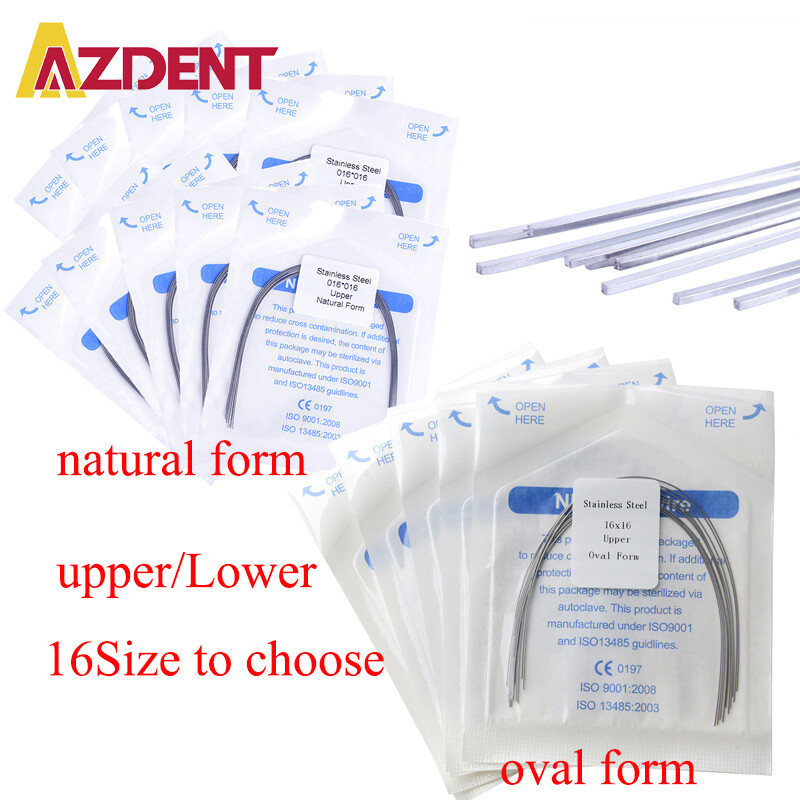 AZDENT Dental Orthodontic Arch Wire Stainles Steel Rectangular Ovoid/Nature Form