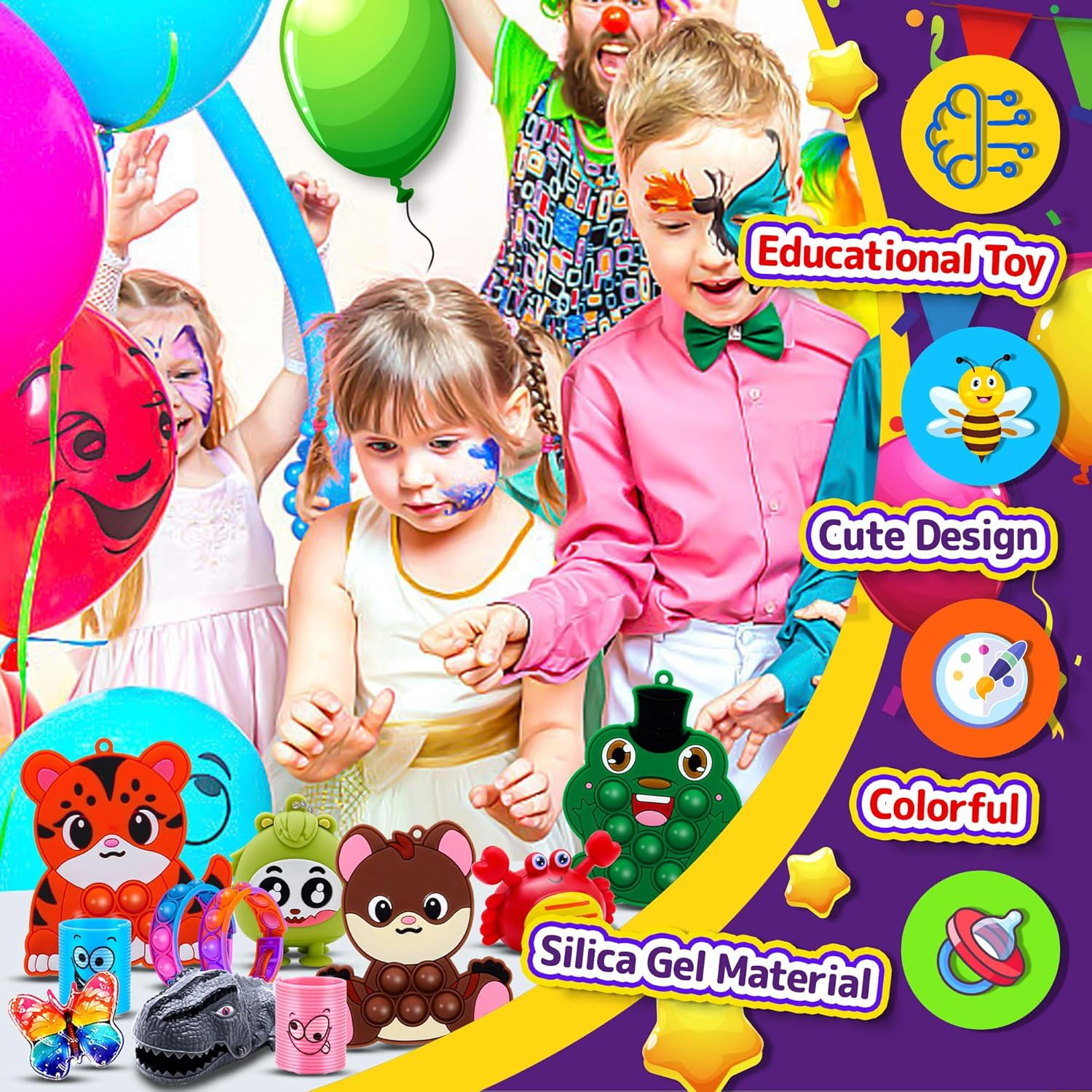 1000 PCS Party Favors for Kids, Bulk Fidget Toys,Goodie Bags Stuffers, Treasure