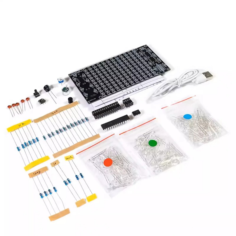 USB Mini Electronic Display DC 5V Spectrum Display Light DIY Part Durable