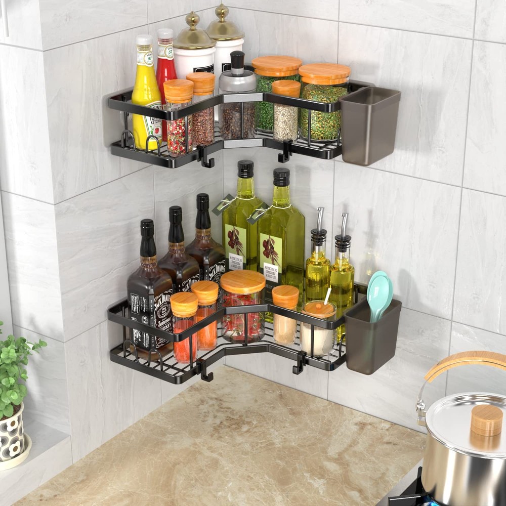 Corner Shower Caddy, 2 Pack, with Suction Cup, No Drilling