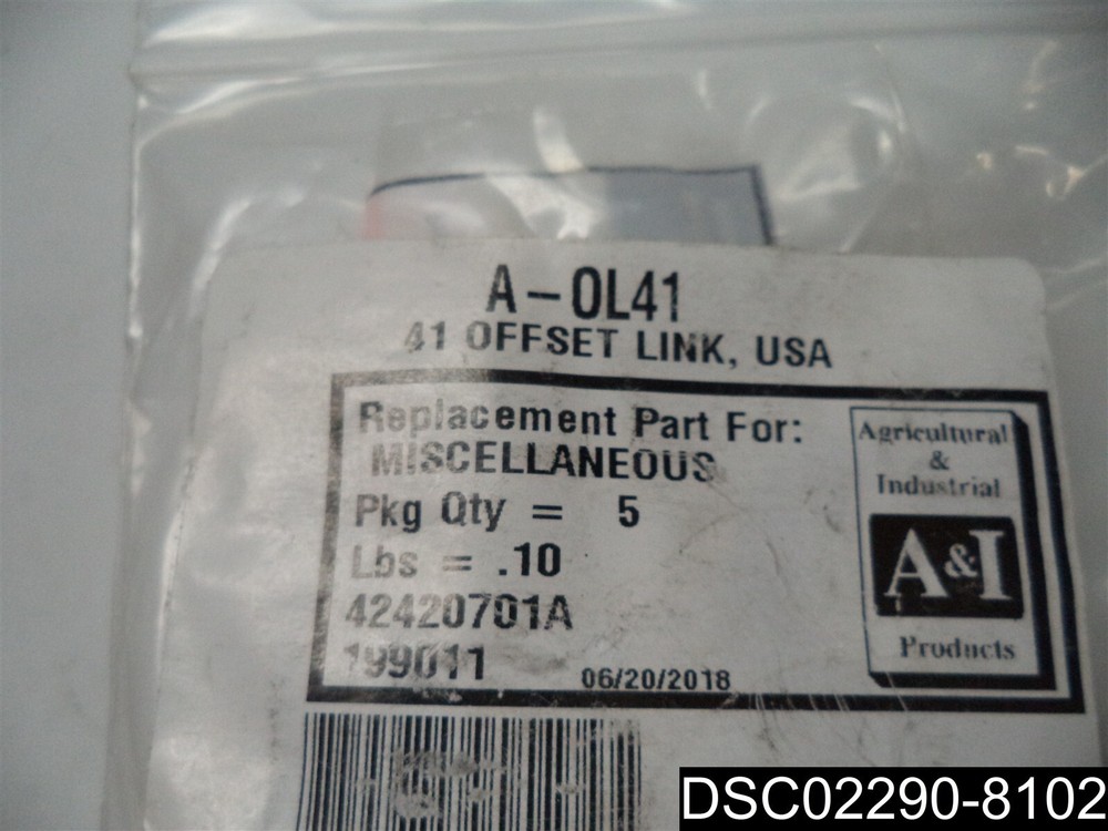 Qty= 5: OFFSET CHAIN LINK 1374 41-1D 411D