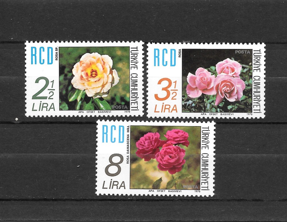 Turkey 1978 RCD Co-Operation Roses Complete set Mint Never Hinged **