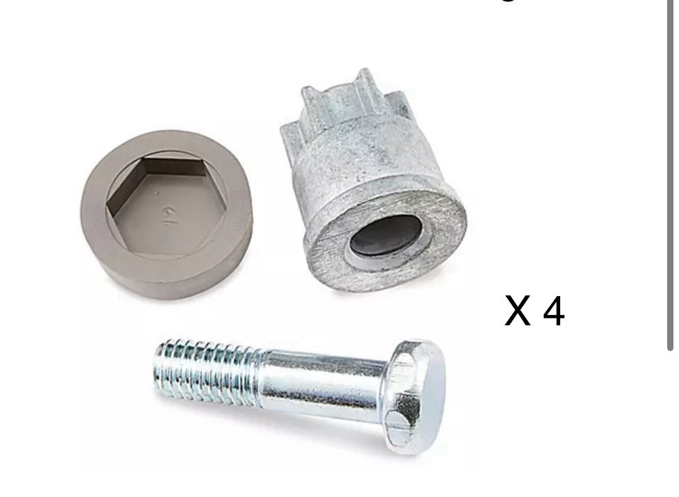 Set of 4 Chrome Wire Shelving Post Feet, Fits ULINE Shelf Posts - Free Shipping