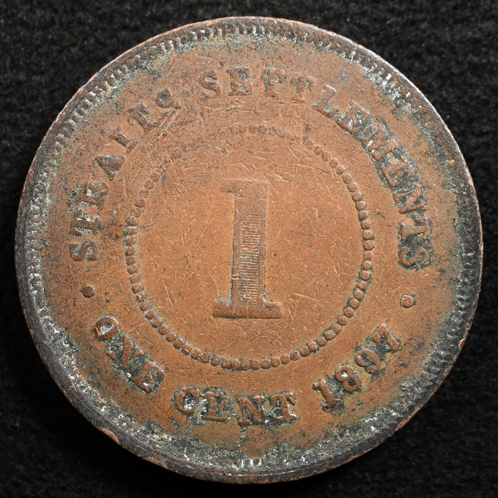 Straits Settlements 1 Cent 1897, Coin, Inv#J583