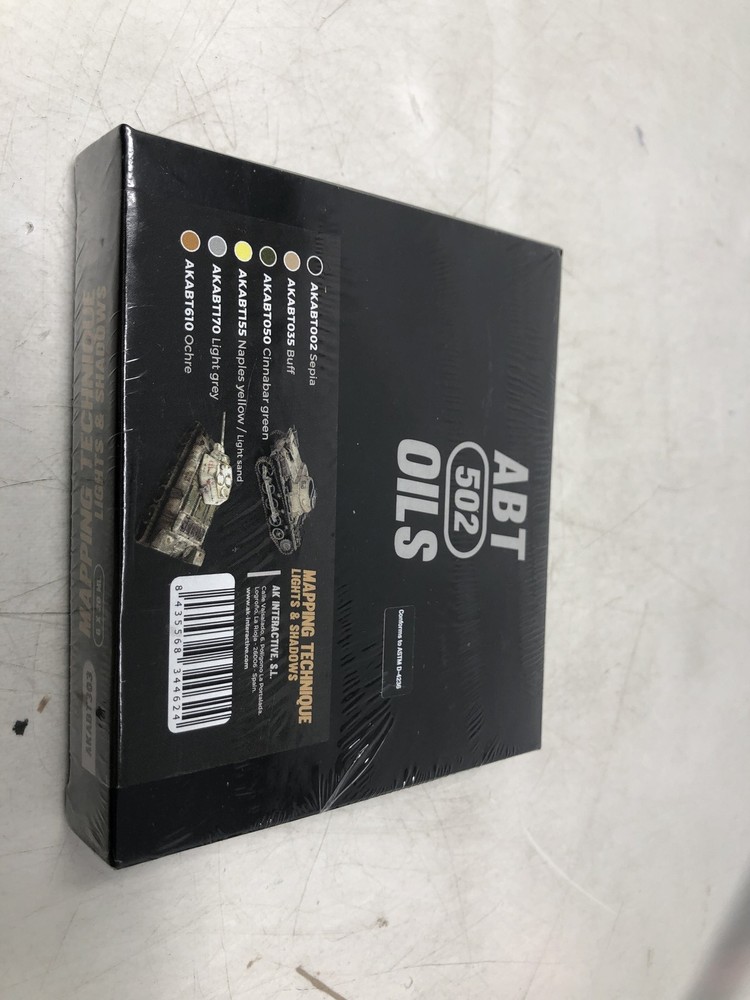 AK Interactive ABT 502 Oils Mapping Technique Lights & Shadows Set 6x20ml