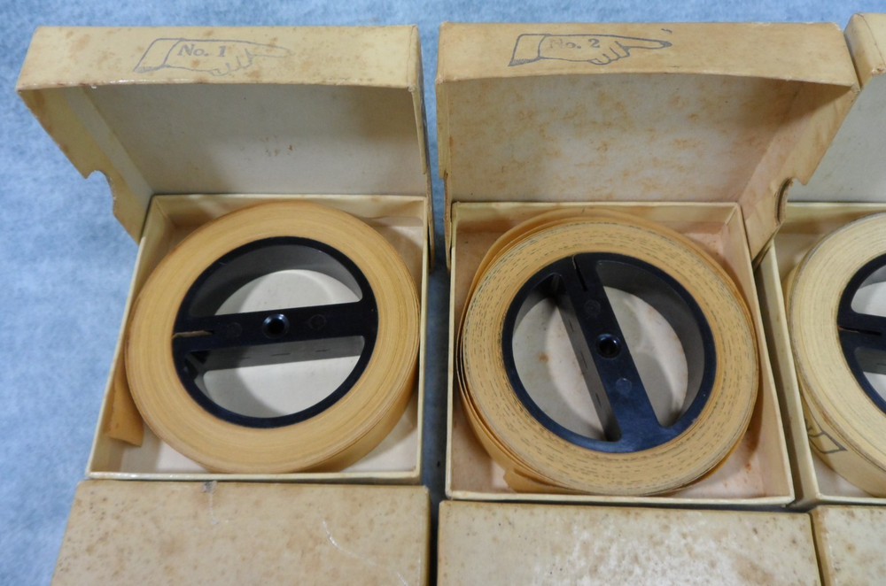 Lot of 10 American Morse Machine Paper Tape Reels Instructograph Co Railroad